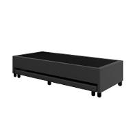 Base Cama Box Solteirão Com Cama Auxiliar Corino Skybox Cor Preto - 4
