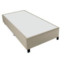 Base Cama Box Solteiro 88x188x38cm Bege Suede Veludo Prince Bege - 1