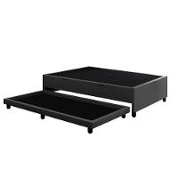Base Cama Box Baú Solteirão Com Cama Auxiliar Corino Skybox Cor Preto - 4