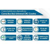 Cama Box Baú Casal Universal Courano Brown (138x188x35) - Costa Rica - 2