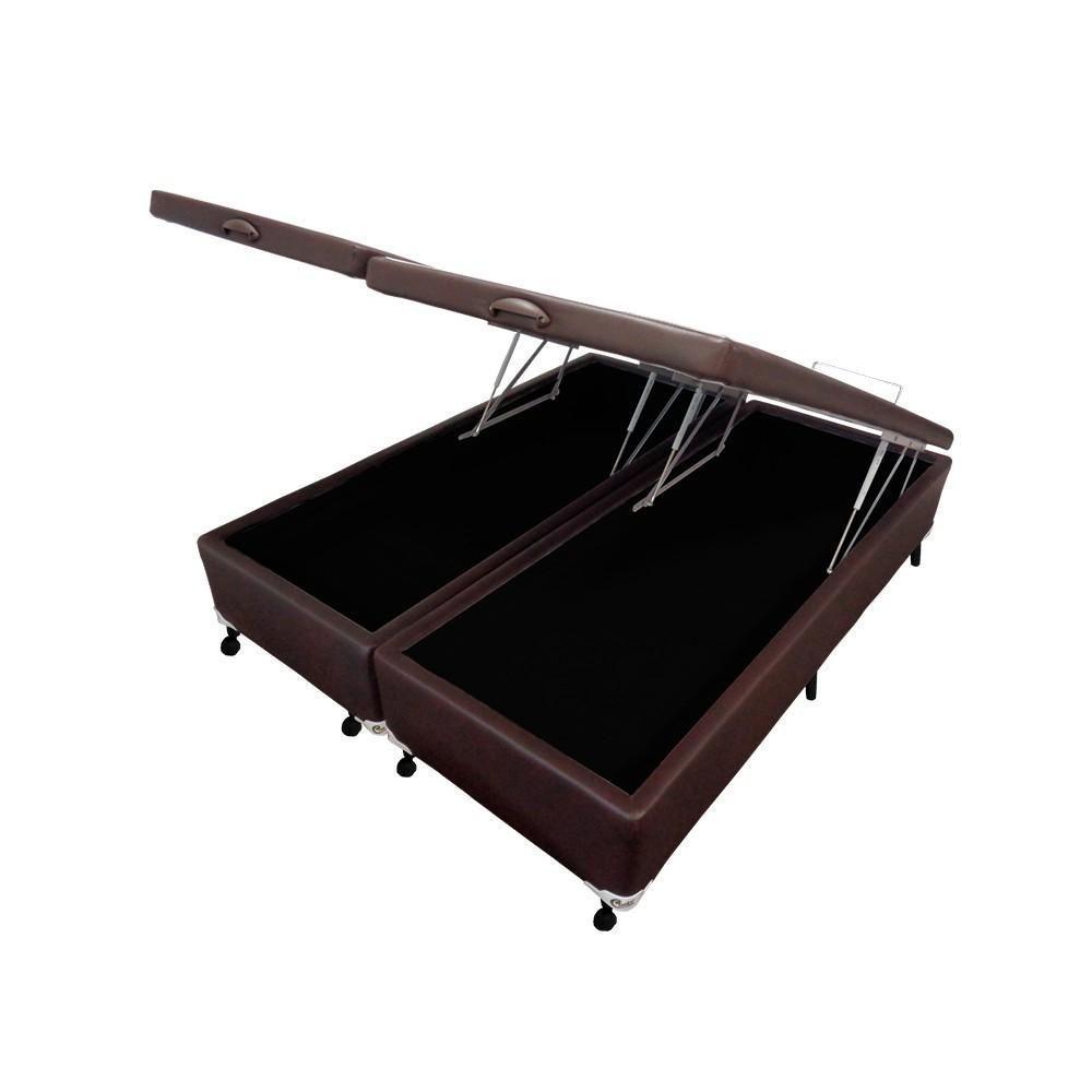 Box Baú Castor Queen Marrom 158x198x35cm - 1