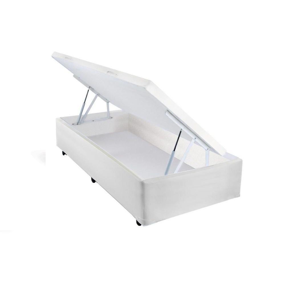 Cama Box Baú Solteiro Courano White New (88x188x30) - Castor - 1