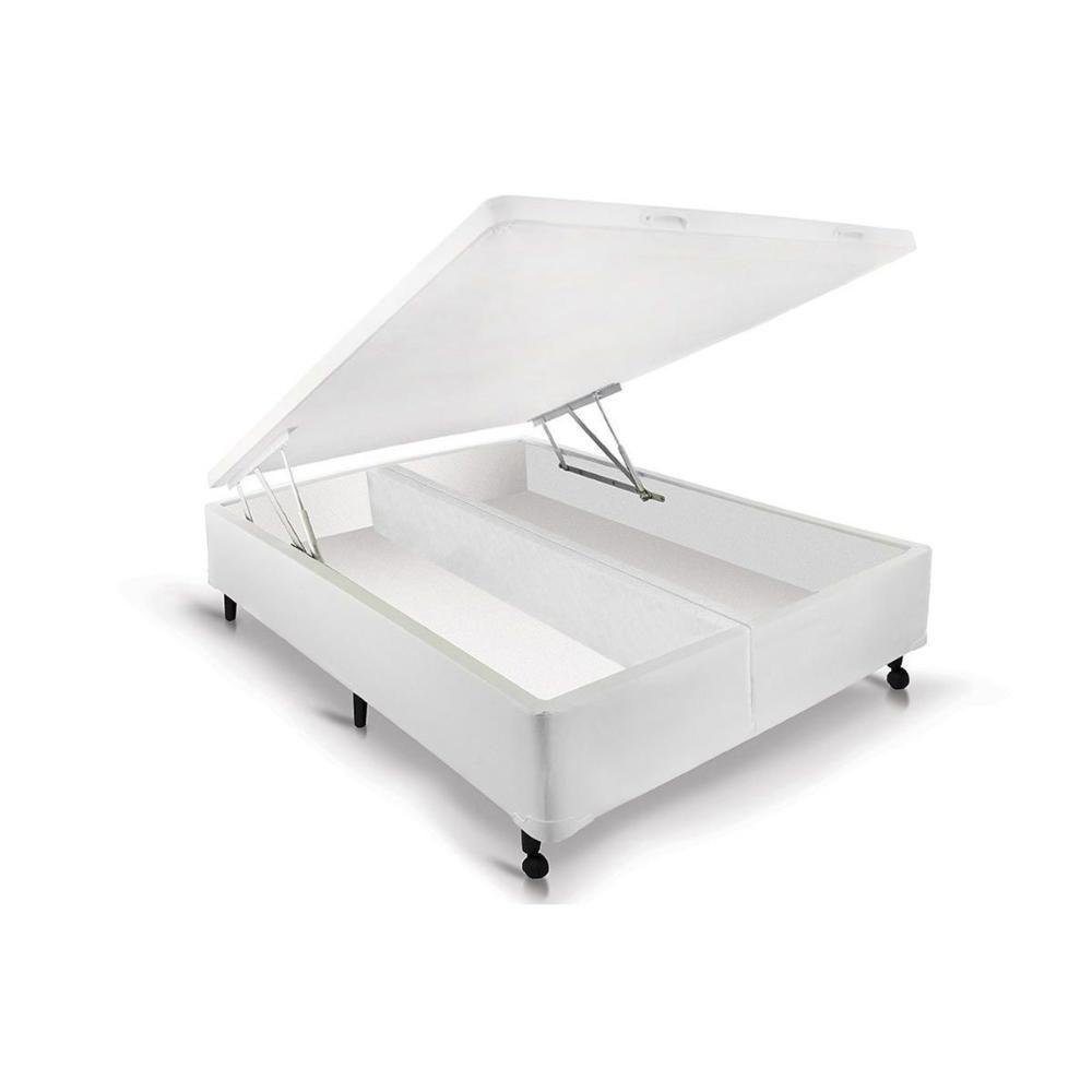 Cama Box Baú Queen Courano White New (158x198x30) - Castor - 1