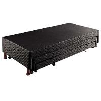 Cama Box Base C-auxiliar Solteiro Universal Rústico Bordado Black (88x188x32) - Paropas - 3