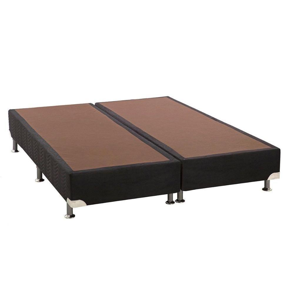 Cama Box Base Universal Queen Americana Suede Nero Black (158x198x23) - Ortobom - 1