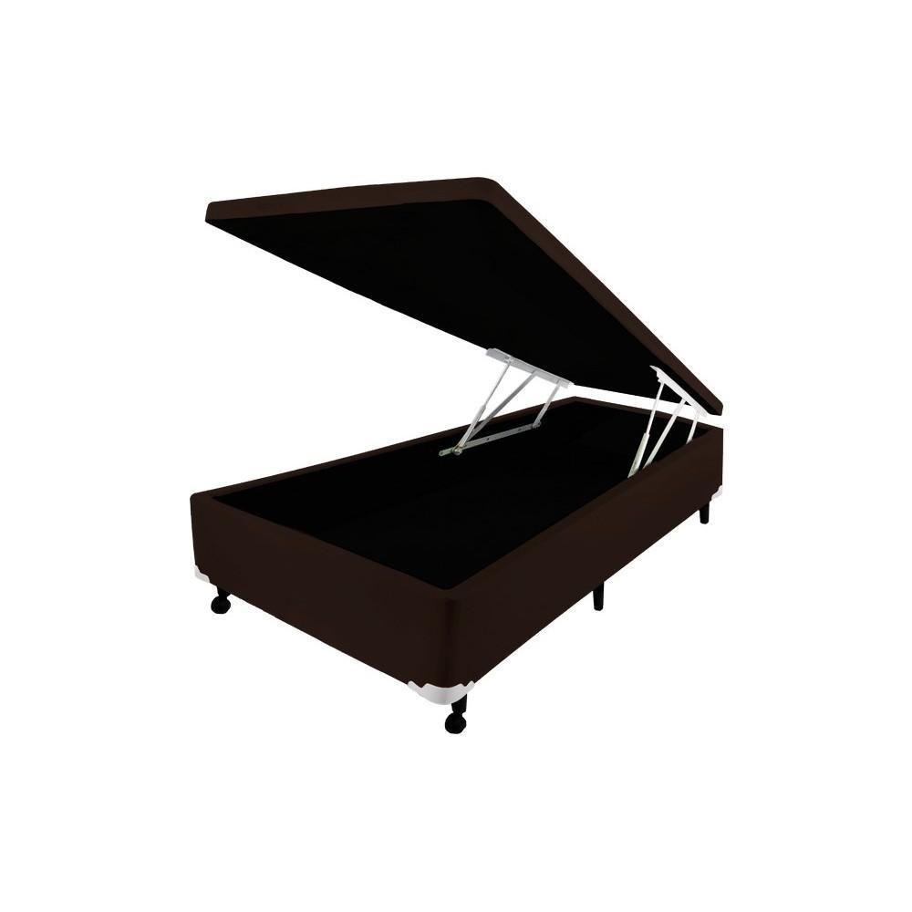 Box Baú Castor Solteiro Marrom 120x203x35cm - 1