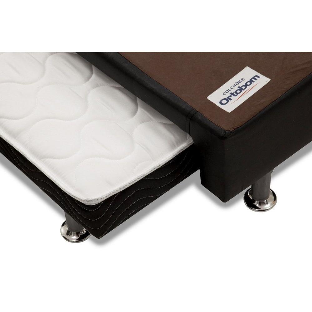 Cama Box Base c/Auxiliar Casal Revolution Courano Nero Black (138x188) - Ortobom - 5
