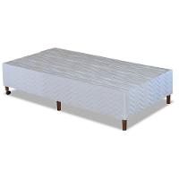 Cama Box Base Solteiro Universal Bordado White (88x188x30) - Paropas - 1