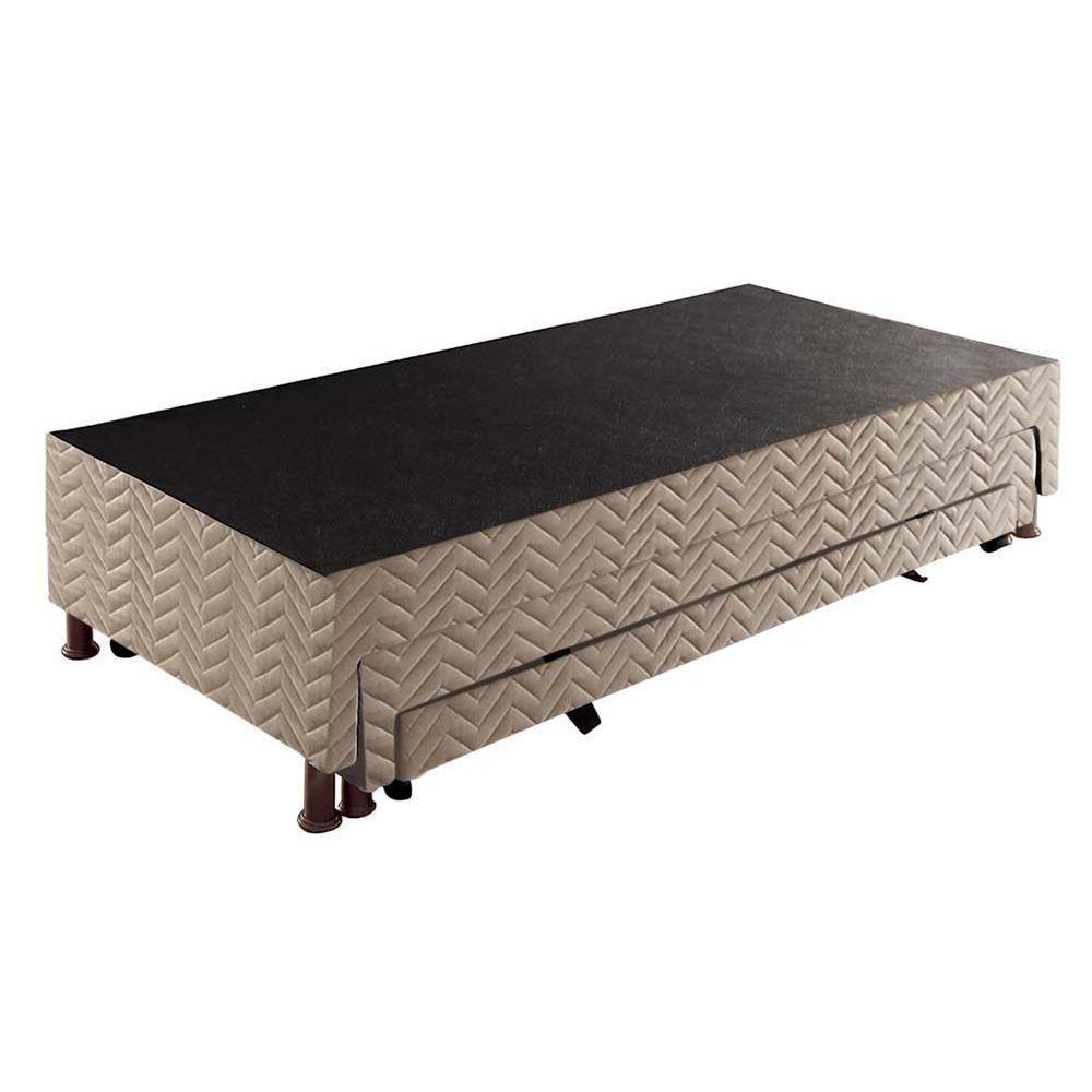 Cama Box Base C-auxiliar Solteiro Universal Rústico Bordado Clean (88x188x32) - Paropas - 3