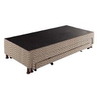 Cama Box Base C-auxiliar Solteiro Universal Rústico Bordado Clean (88x188x32) - Paropas - 3