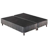 Cama Box Base Queen Sommier Rústico Bordado Gray (158x198x30) - Paropas - 1