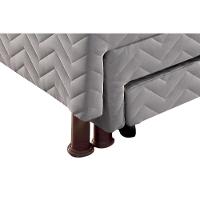 Cama Box Base c/2 Auxiliares Solteiro Universal Rústico Bordado White (88x188x32) - Paropas - 8