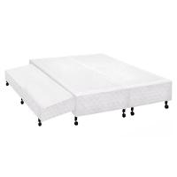 Cama Box Base c/Auxiliar Queen Poli Tecido White (158x198x27) - Castor - 1