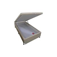 Cama Box Baú Solteiro Linho Clean (88x188x35) - Castor - 1