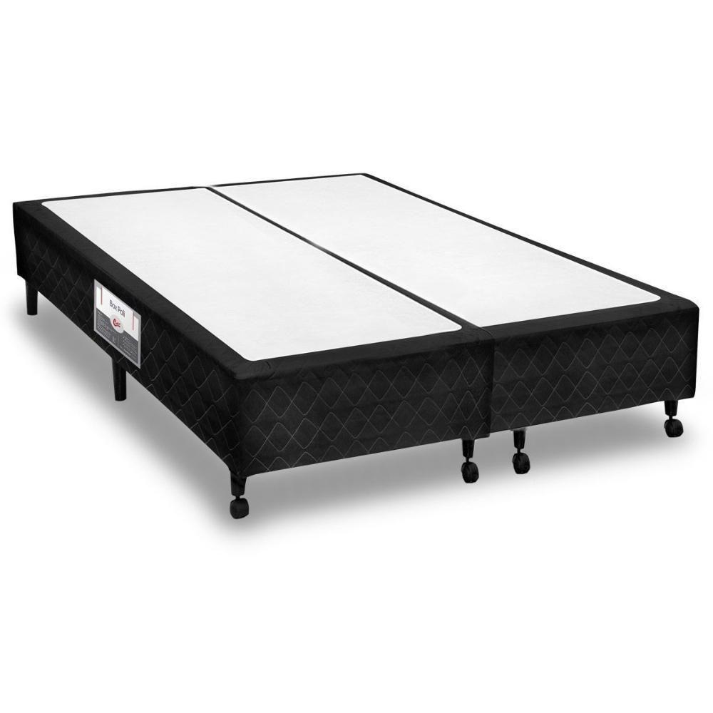 Cama Box Base Queen Poli Tecido Black (158x198x23) - Castor - 1