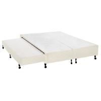 Cama Box Base c/Auxiliar Universal King Poli Tecido Clean (193x203x27) - Castor - 1