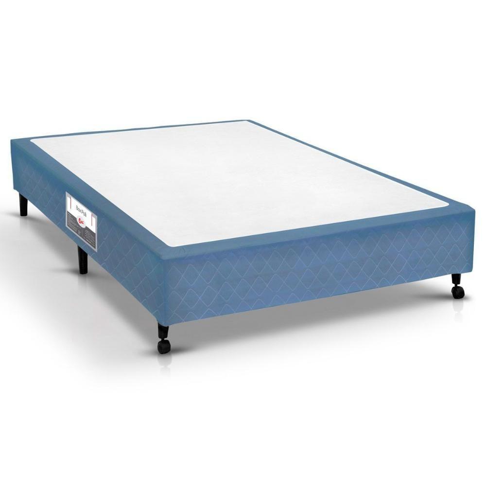 Cama Box Base Casal Poli Tecido Blue (138x188x23) - Castor - 1