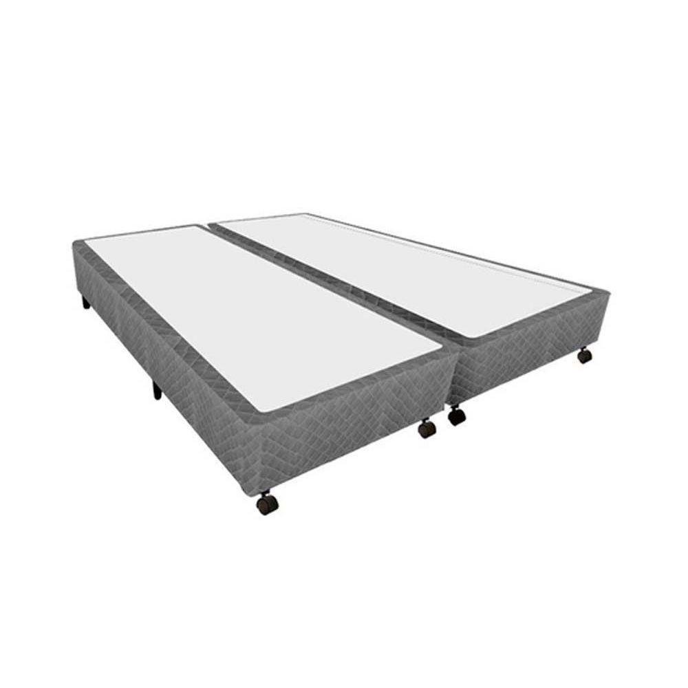 Cama Box Base King Poli Tecido Gray (193x203x27) - Castor - 1