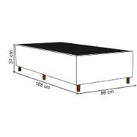 Base Para Cama Box Solteiro 88X188Cm Hit I02 Preto - 3