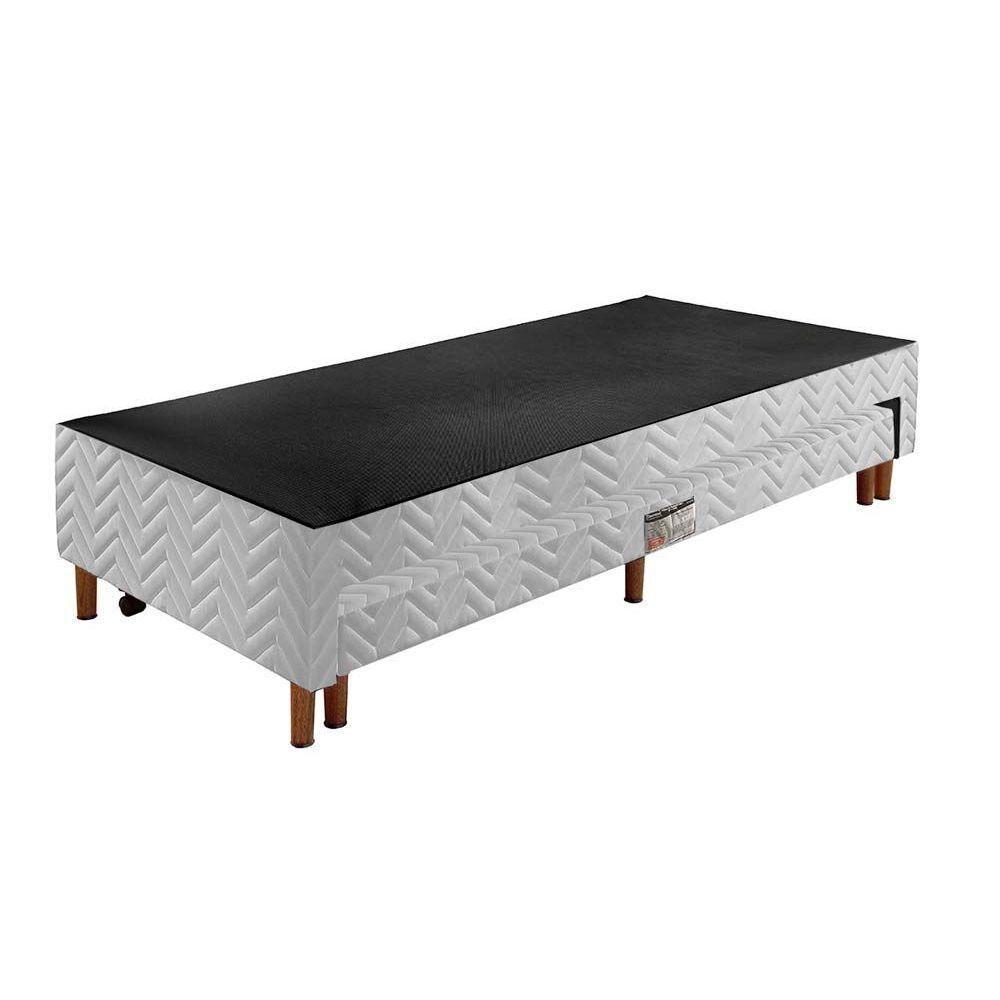 Cama Box Base c/Auxiliar Casal Sommier Rústico Bordado White (138x188x30) - Paropas - 4