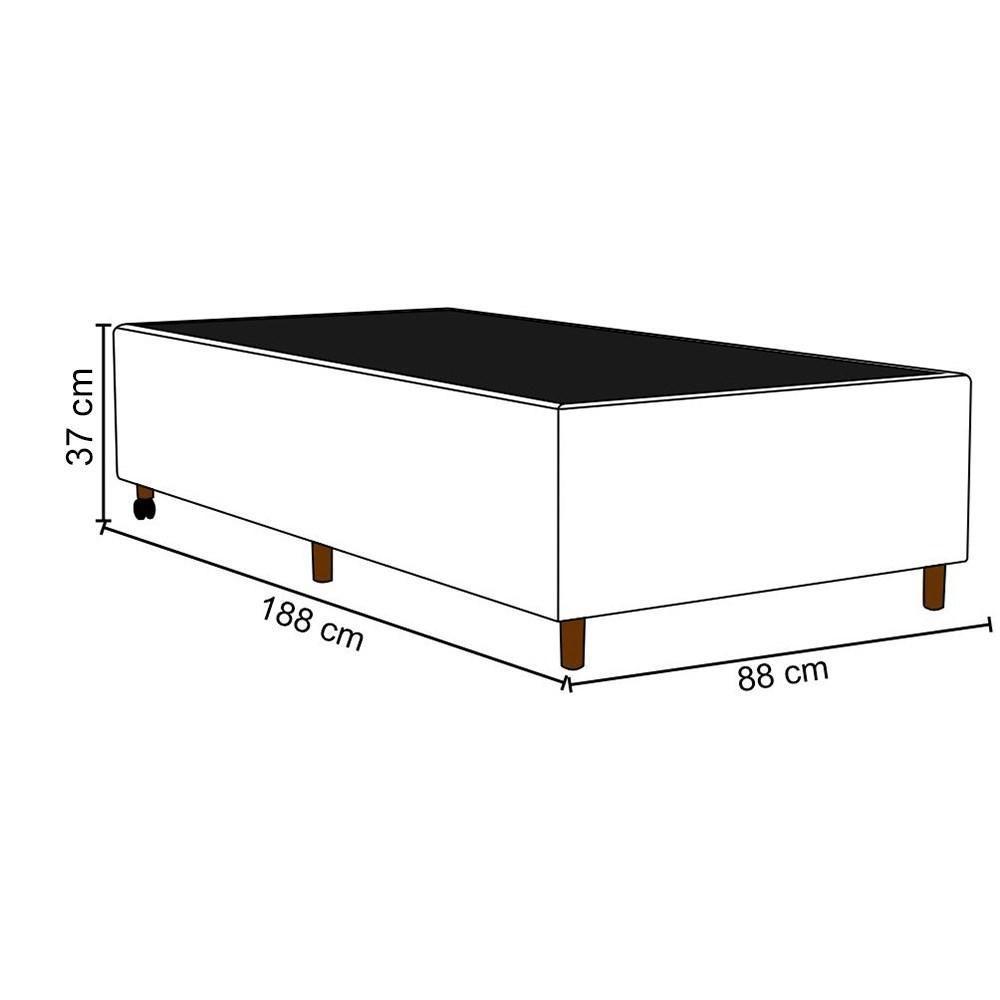 Base Para Cama Box Solteiro 88X188Cm Hit I02 Corano Marrom - 4