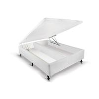 Cama Box Baú King Courano White New (193x203x30) - Castor - 1