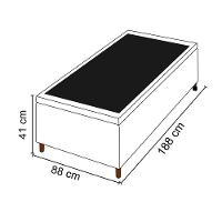 Base Para Baú Solteiro 88X188Cm Hit I02 Marrom - 9