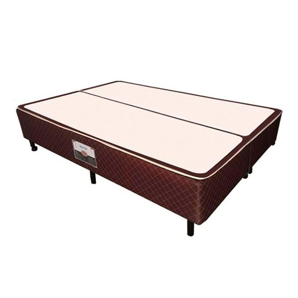 Cama Box Base Universal King Poli Tecido Brown (193x203x27) - Castor - 1
