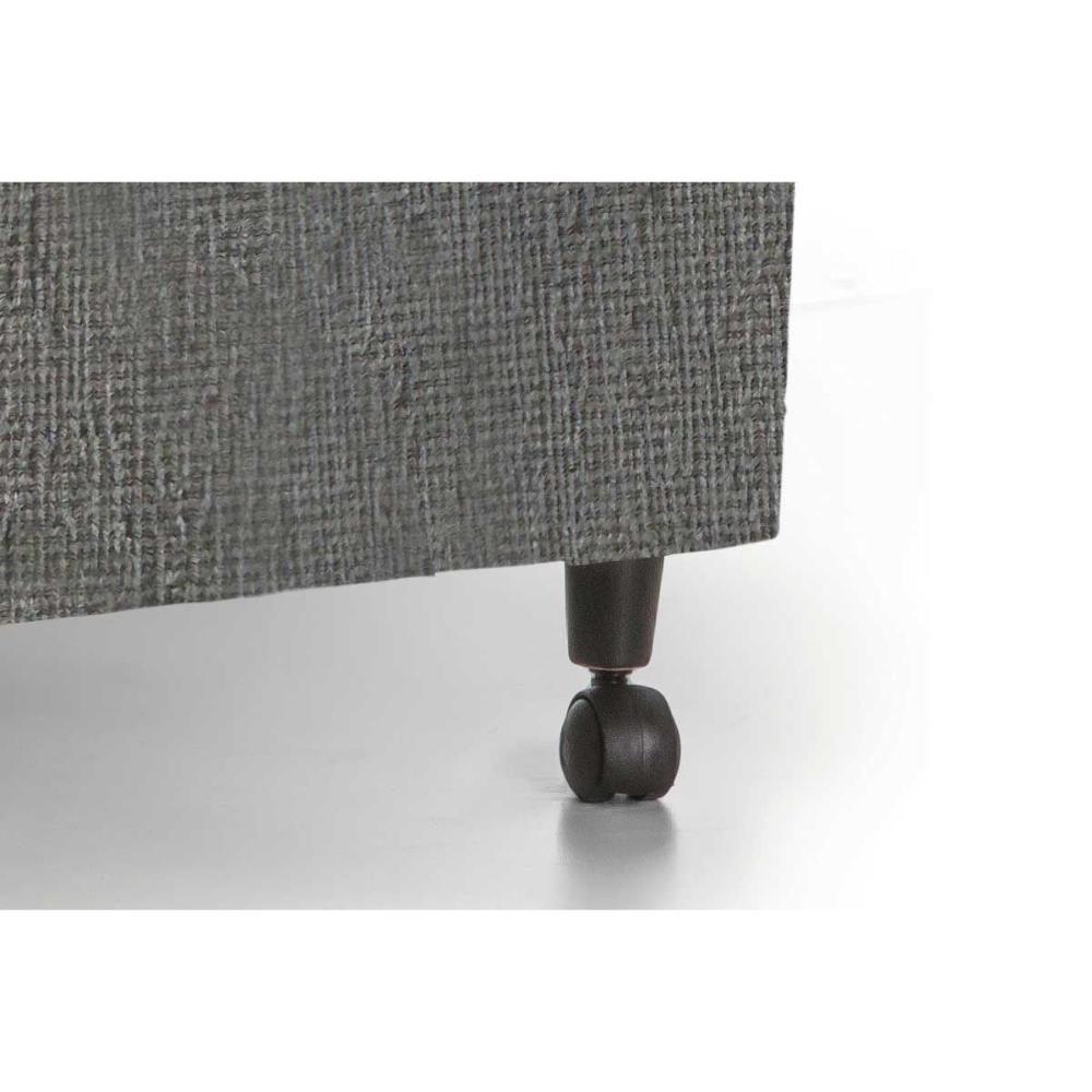 Cama Box Base Queen Lux Chenille Gray (158x198x23) - Castor - 2