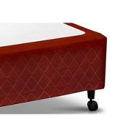 Cama Box Base Viúva Poli Tecido Wine (128x188x23) - Castor - 5