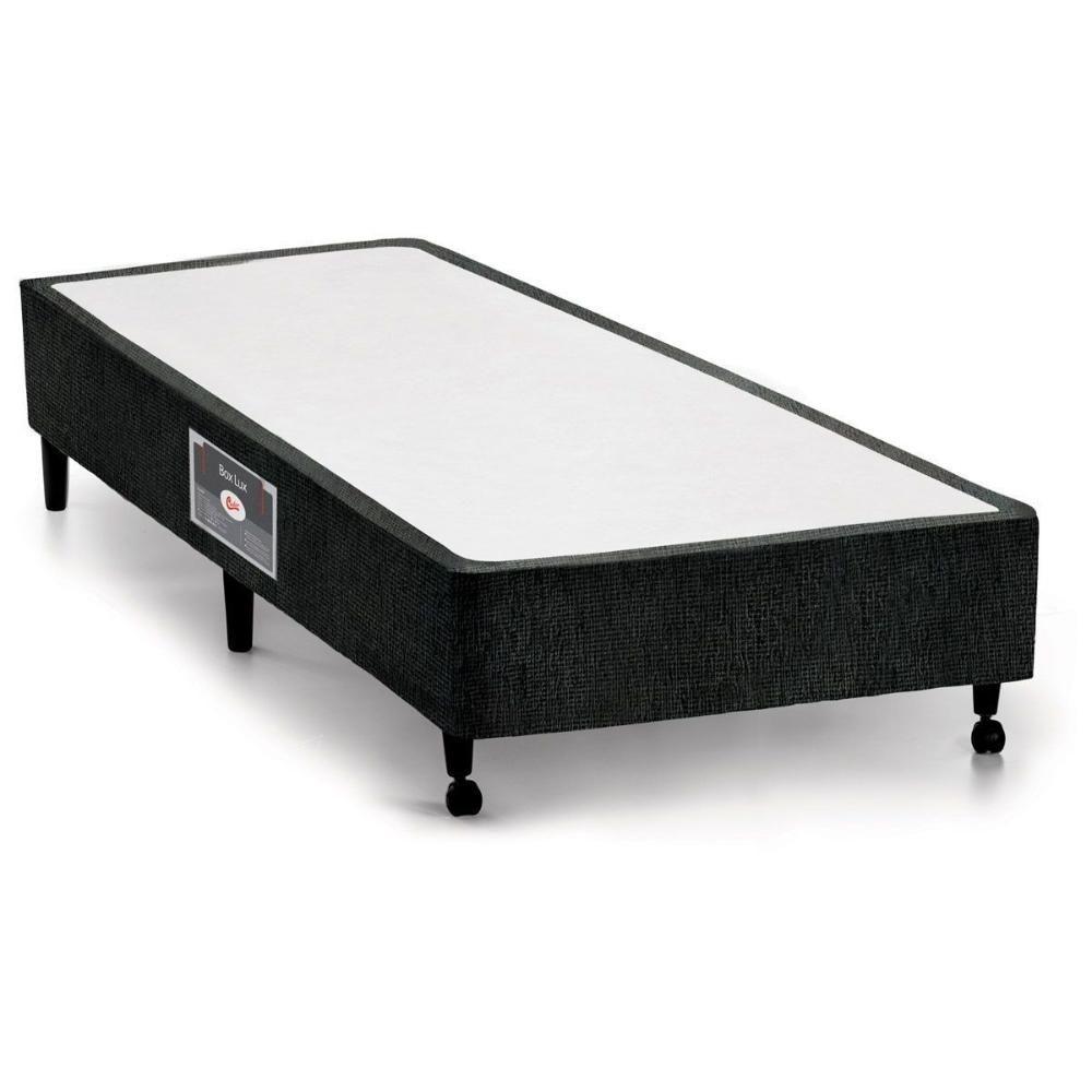 Cama Box Base Solteiro Lux Chenille Black (78x188x23) - Castor - 1