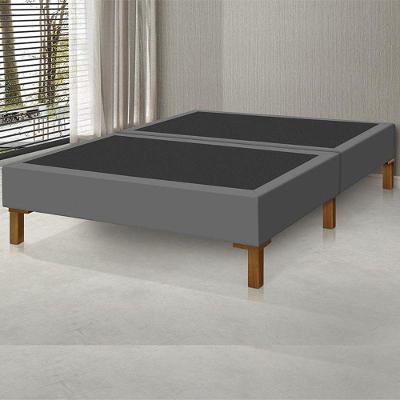 Box Base De Cama Biazi Casal 140 Cm Cinza Cinza