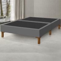 Box Base De Cama Biazi Casal 140 Cm Cinza Cinza - 1