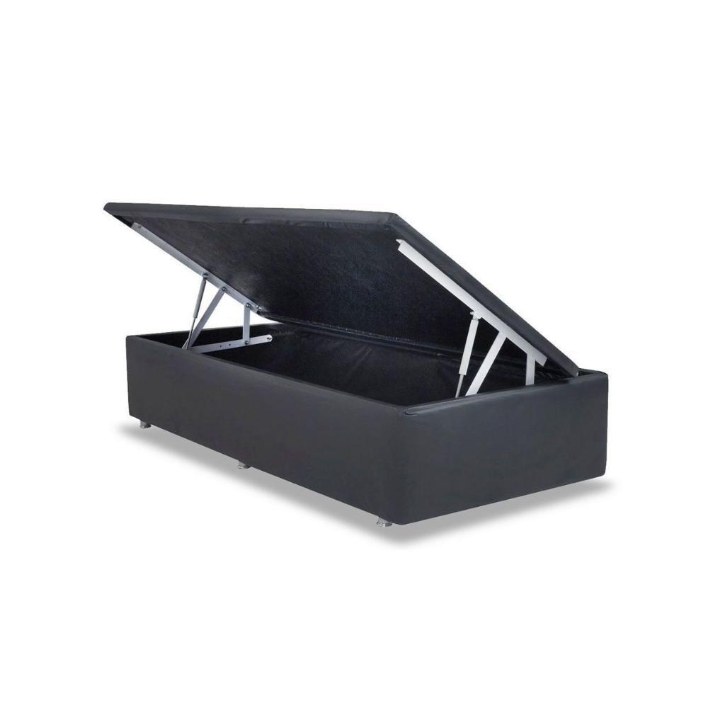 Cama Box Baú Solteiro Universal Courano Gray (88x188x35) - Ortobom - 1