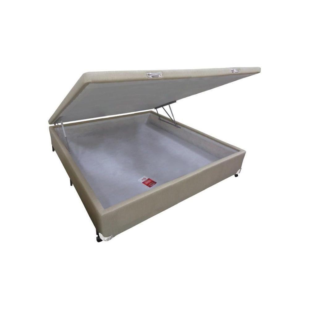 Cama Box Baú Universal Casal Linho Clean (138x188x35) - Castor - 1
