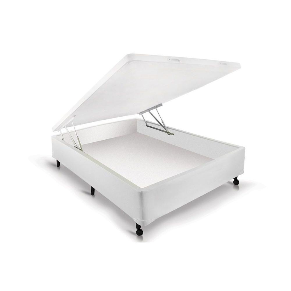 Cama Box Baú Universal Casal Courano White New (138x188x30) - Castor - 1