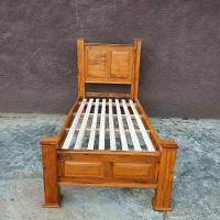 Cama De Solteiro Em Madeira De Demolição Modelo Almofadas Sudeste Rústico - 2