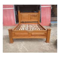 Cama De Solteiro Em Madeira De Demolição Modelo Almofadas Sudeste Rústico - 7