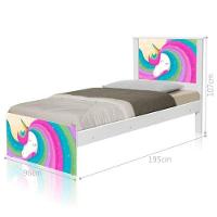 Cama Juvenil Barcelona Unicórnio Arco íris Com Colchão - 3