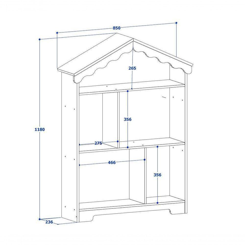 Conjunto De Quarto Princesa Com Cama, Estante E Colchão Branco/rosa - Vitamov - 3