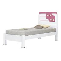 Cama Maysa Solteiro Branco Rosa - 1