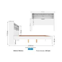 Cama de Casal Invicta com Baú + 2 Nichos Atacama - Santos Andirá - 2