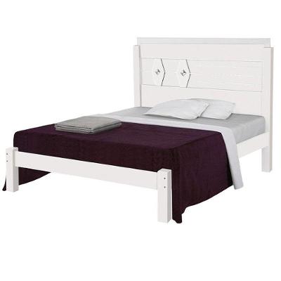 Cama Quarto Casal Livia Branco Branco