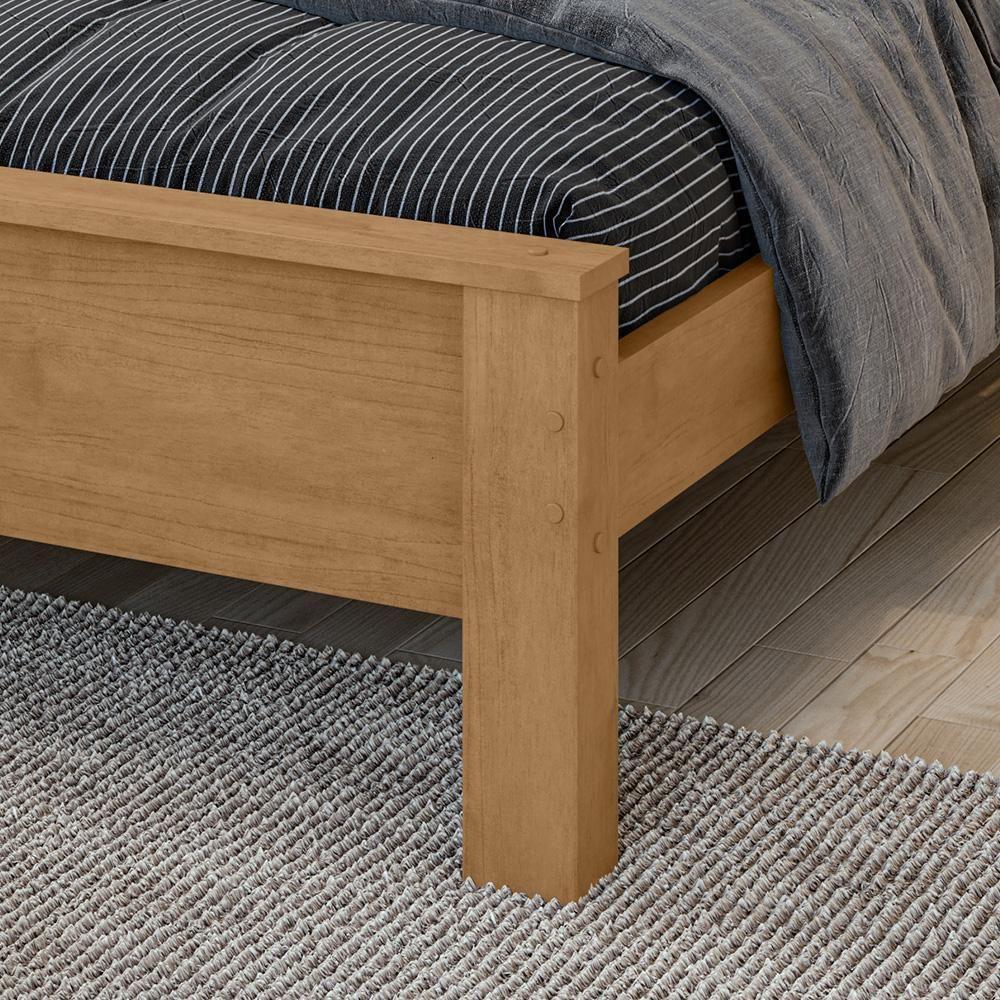 Cama De Casal Madeira Em Mdp E Mdf Amêndoa Athenas Lopas - 4