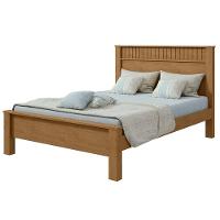 Cama De Casal Madeira Em Mdp E Mdf Amêndoa Athenas Lopas - 1