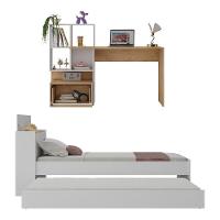 Conjunto Quarto Bicama Com Baú E Escrivaninha Multimóveis Mp4122 Branco/rustic Branco/rustic