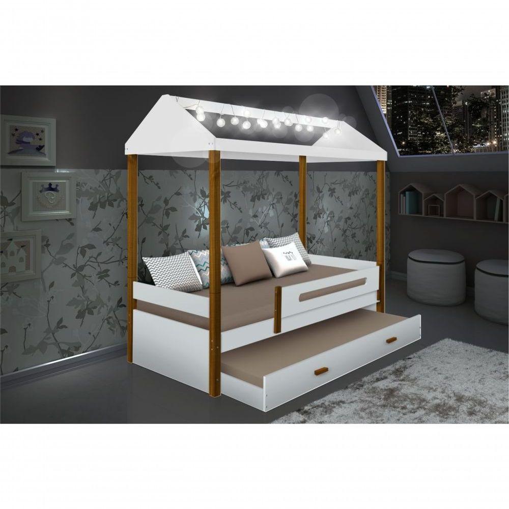 Bicama Solteiro Montessoriana Com Colchões E Fio De Luz - 4