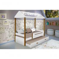 Bicama Solteiro Montessoriana Com Colchões E Fio De Luz - 1