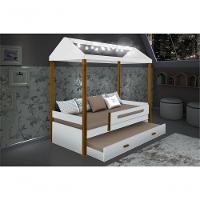 Bicama Solteiro Montessoriana Com Colchões E Fio De Luz - 4