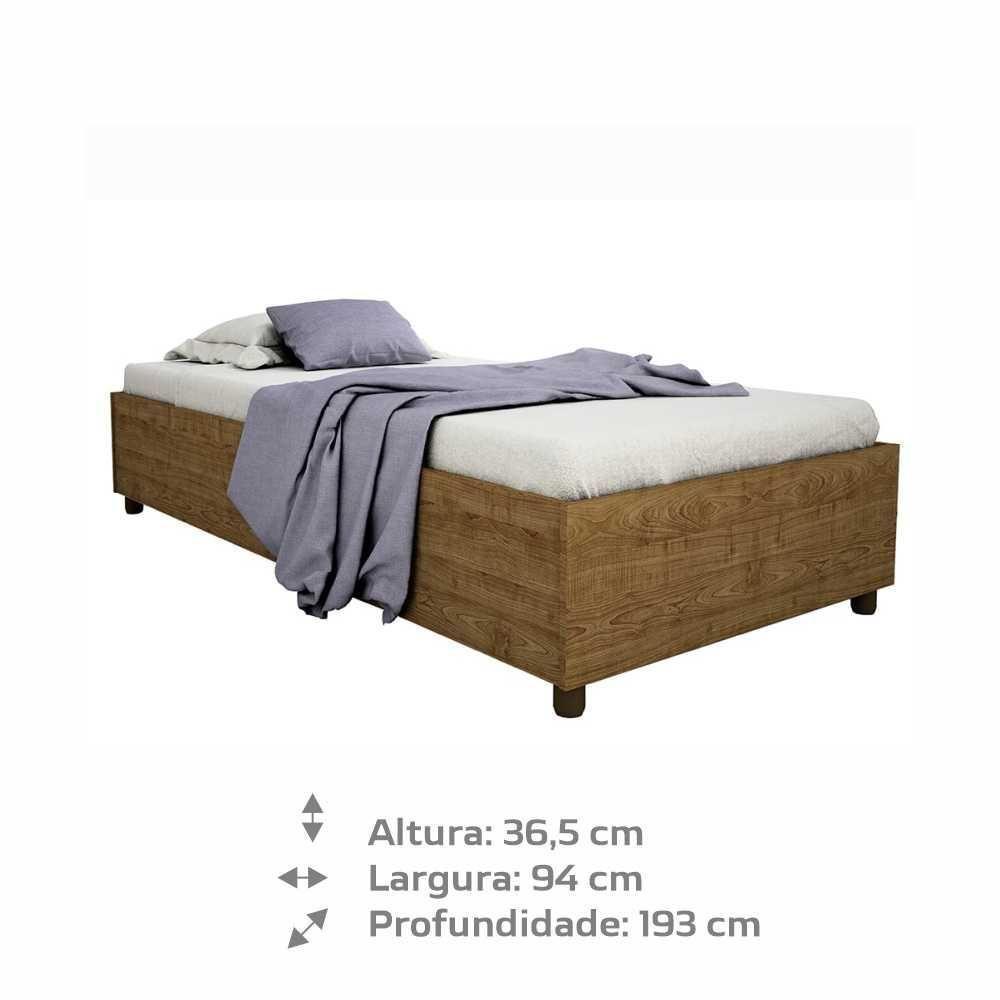 Cama Box Mônaco Solteiro Tcil Imbuia Rustic - 3